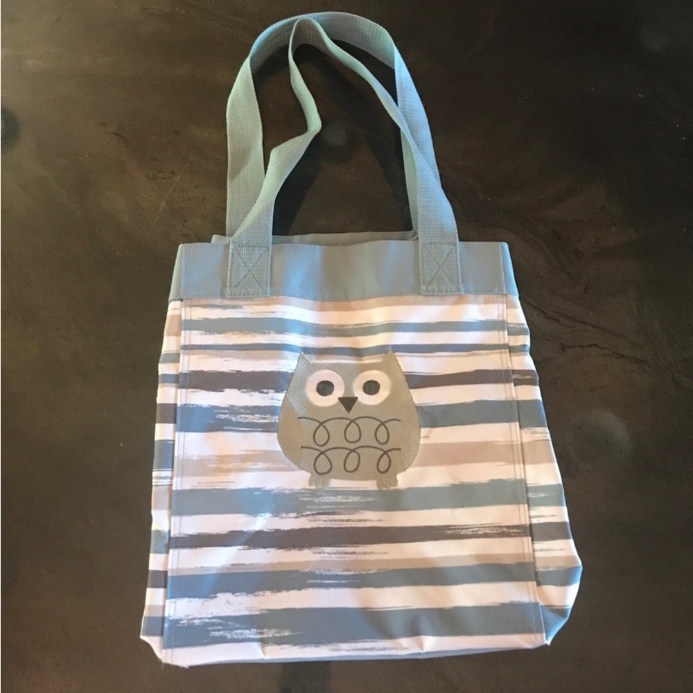 Striped Owl Tote Bag
